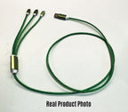 1-Meter LED Charging Cable – Green, with Universal Charging Heads for Multiple Devices