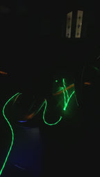 1-Meter LED Charging Cable – Green, with Universal Charging Heads for Multiple Devices